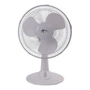 ALERA 12" 3-SPEED OSCILLATING DESK FAN, PLASTIC - WHITE - Like New