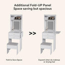 ARTETHYS Small Vanity Desk Set with 3 Adjustable Lighted Mirror and Storage - Like New