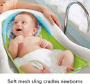FISHER-PRICE BABY TO TODDLER BATH 4-IN-1 SLING ‘N SEAT TUB - GREEN - Brand New