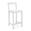 AMAZON BASICS WOODEN BAR STOOL WITH BACKREST 24" 1 UNIT - WHITE - Brand New