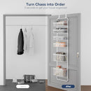 Whitmor 6 Tier Hanging Door Organizer Metal Frame & Fabric Mesh - Black - Brand New