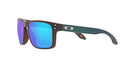OAKLEY MEN'S OO9102 HOLBROOK SQUARE SUNGLASSES FRAME:MATTE BLACK/RED COLORSHIFT - Like New