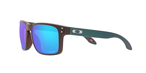 OAKLEY MEN'S OO9102 HOLBROOK SQUARE SUNGLASSES FRAME:MATTE BLACK/RED COLORSHIFT - Like New