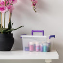 IRIS USA 5QT Storage Bins Containers, 6-Pack - Clear - Like New