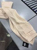 BLUE ICE HEAVYWEIGHT WIDE LEG LOOSE FIT FLEECE SWEATPANTS,SIZE: WOMEN XL - CREAM - Brand New