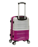 Rockland Melbourne Hardside Expandable Spinner Wheel Luggage 20" -TWO TONE WHITE New