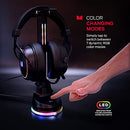 Monster Dual Gaming Headset Stand with 4 USB 3.0 Ports, and RGB LED Effects Like New