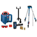 BOSCH 800FT ROTARY LASER LEVEL COMPLETE KIT SELF LEVELING - BLUE/RED - Like New