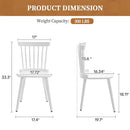 BEKRVIO Set of 2 Windsor Dining Chairs - White - Like New