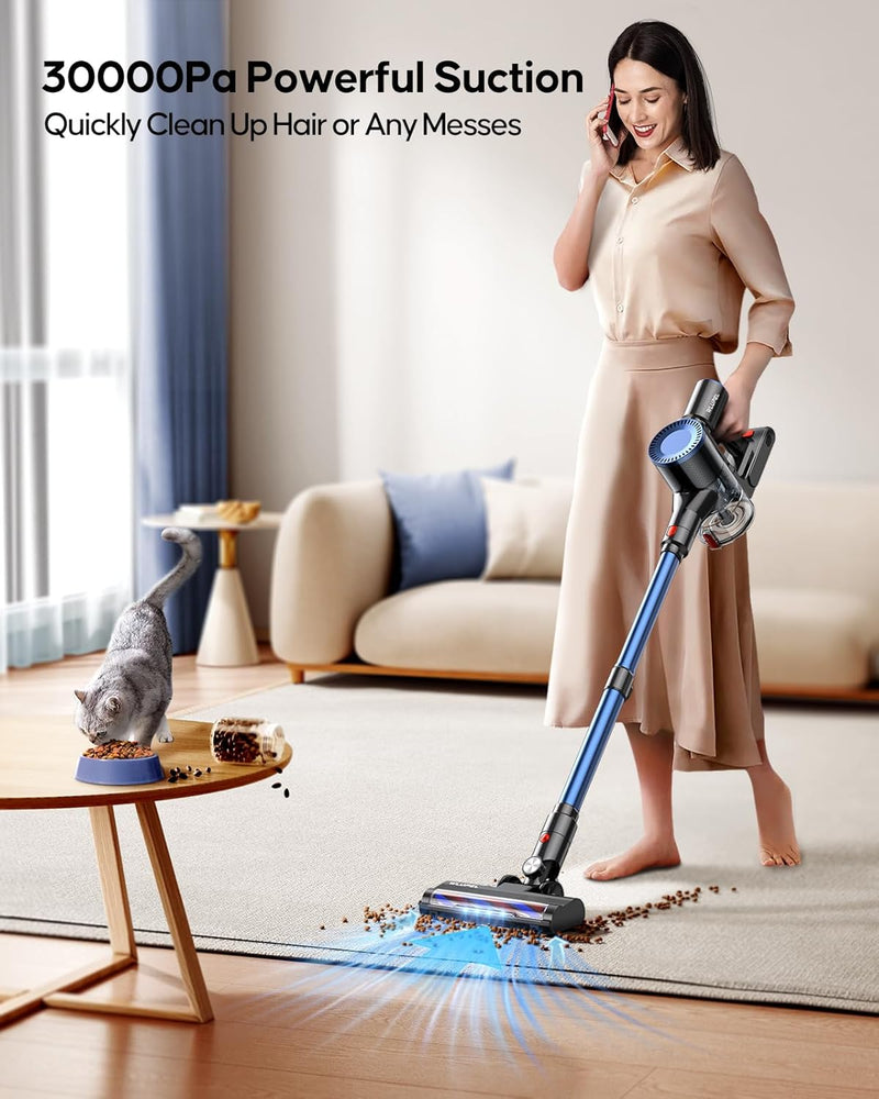 WLUPEL HERO 9E Cordless Stick Vacuum Cleaner,30KPA 400W, up to 45 Mins - Blue - Like New