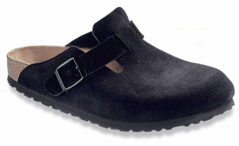 0660473 BIRKENSTOCK WOMEN'S BOSTON SOFT FOOTBED CLOGS - SIZE 8 BLACK - Like New