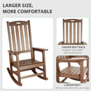 QOMOTOP PATIO OVERSIZED ROCKING CHAIR OUTDOOR, 385LBS SUPPORT -BROWN - Like New