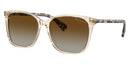 RALPH LAUREN WOMEN'S SUNGLASSES SHINY TRANSPARENT BROWN 56-16-145 2P - Like New