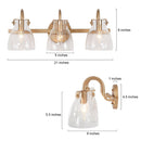 SCROPIS 3-LIGHT GOLD BATHROOM VANITY LIGHT - GOLD - Like New