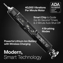 Aquasonic Black Series Ultra Whitening Toothbrush 8 Brush Head Travel Case BLACK - Like New