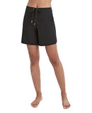 Nautica Women's Board Shorts 9" Inseam Quick Dry Swim Shorts Black Large - Brand New