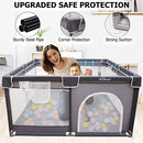 Baby Playpen, Boohaab Playpen Toddler Playard Baby Fence B09X35B13Y - Black - Brand New