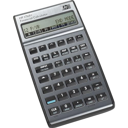 HP 17BIIPLUS 17bII+ Financial Calculator, 22-Digit LCD Silver New