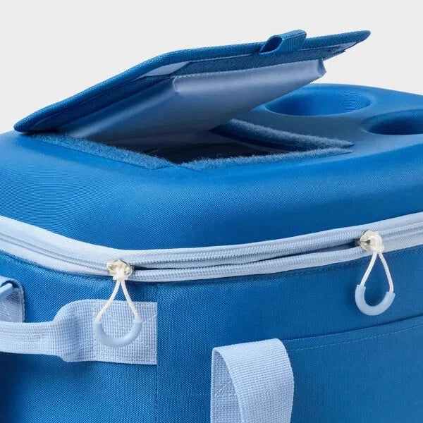 SUN SQUAD™ 24 CANS/20.7QT SOFT SIDED COOLER - BLUE - Brand New