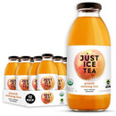 Just Ice Tea Organic Iced Tea, 16 Fl Oz, Peach Oolong Tea, Pack of 12 - Brand New