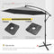 FRUITEAM 10FT PATIO OFFSET CANTILEVER UMBRELLA CRANK - GRAY - Like New
