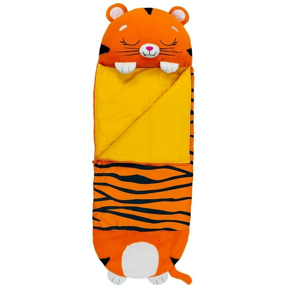 HAPPY NAPPERS PILLOW & SLEEPY SACK- TIGER (MEDIUM) - ORANGE - Scratch & Dent
