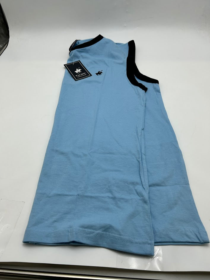 PACIFIC POLO CLUB MEN' SHORT SLEEVE T-SHIRT - SIZE: MEN XL - BLUE SKY - Brand New