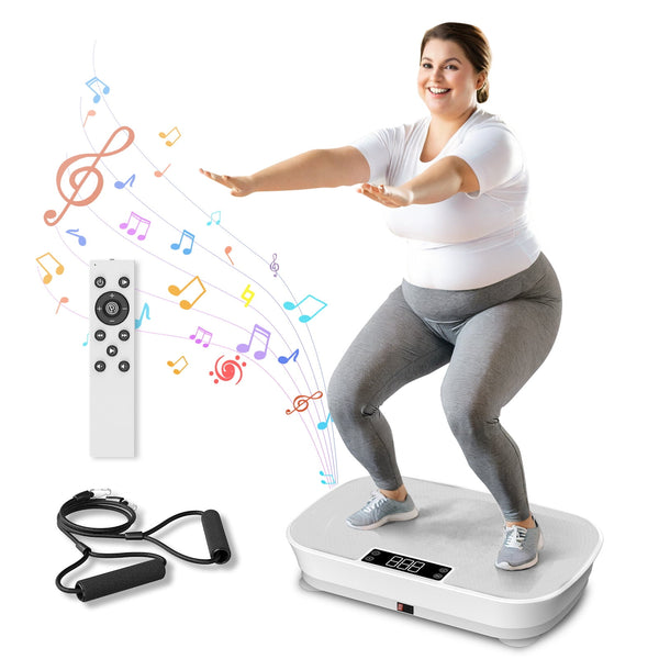 COOLHUT VIBRATION PLATE EXERCISE MACHINE BODY WORKOUT WAVE VIBRATION PLATE WHITE - Like New
