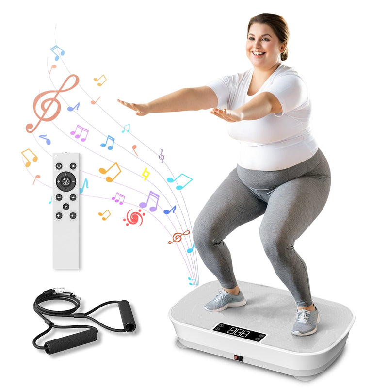 COOLHUT VIBRATION PLATE EXERCISE MACHINE BODY WORKOUT WAVE VIBRATION PLATE WHITE - Like New