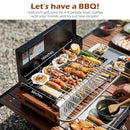 NATUREHIKE CHARCOAL GRILL BBQ FOLDING PORTABLE LIGHTWEIGHT SMOKER GRILL BLACK - Like New