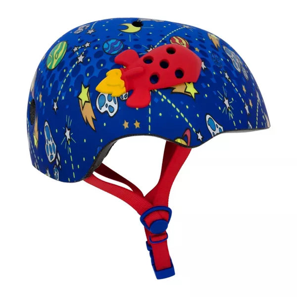 RASKULLZ ORBIT CHARMS CHILD BOY BIKE HELMET, AGE 5+ - BLUE/RED - Brand New