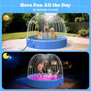 PAWTNERS FOLDABLE DOG POOL SPRINKLER RGB LED LIGHT 72" COLLAPSIBLE - BLUE - Like New