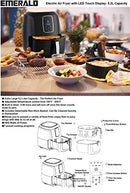 Emerald Electric Air Fryer with LED Touch Display- 5.2L Capacity (1804) - Brand New