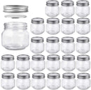 Betrome 8 oz Mason Jars, 24 Pack 240ml Glass Canning Jars, Mouth Lids - Clear - Like New