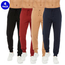 DAILY THREADS 4 PACK MEN'S SWEATPANTS - XL - BLACK NAVY KHAKI BURGUNDY - Brand New