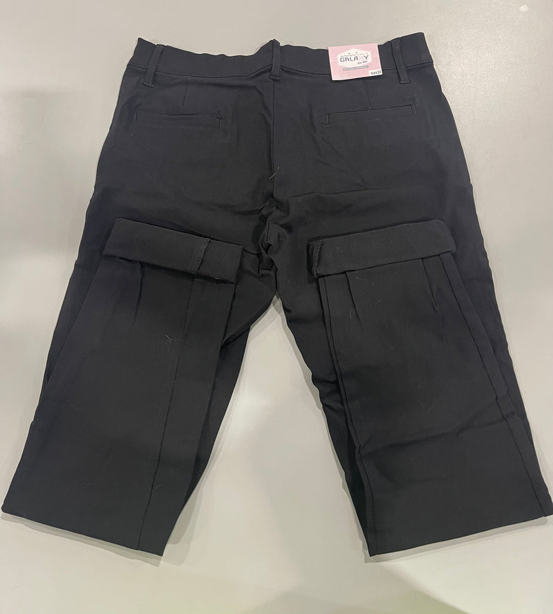 GALAXY BY HARVIC GIRLS SCHOOL UNIFORM PANTS - SIZE: YOUTH 3/4 - BLACK - Brand New