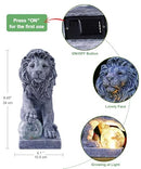 PHILODWELL LION STATUE GARDEN DECOR OUTDOOR FIGURINES SCULPTURE SOLAR LION - Like New