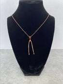 MARC JACOBS WISHBONE NECKLACE, 24 INCH - ROSE GOLD - Like New