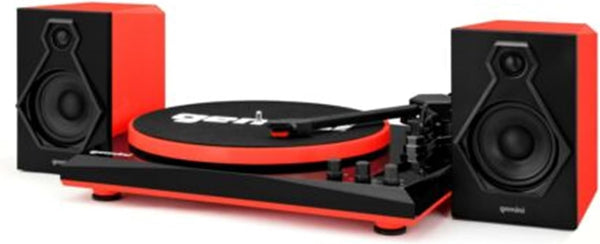 Gemini Sound TT-900 Stylish 3-Speed Wireless Turntable, 50W Speakers - RED - Like New