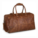 HIDES 50L Tourist Leather Duffle Bag Handcrafted Companion (Saddle Brown) - Brand New