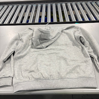 GENERIC HOODIE JACKET WITH FULL ZIP AND FRONT POUCH - SIZE: MEN XL - GRAY - Like New