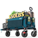 PORTAL 300L LARGE WAGONS CARTS FOLDABLE WITH TAILGATE 550LB, 21813-1-BL - BLACK - Like New