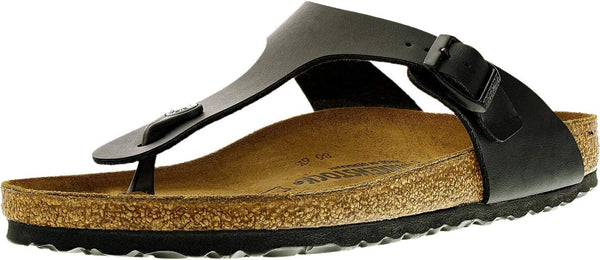 BIRKENSTOCK UNISEX-ADULT THONG GIZEH BF R - MEN 8 WOMEN 10 - BLACK OILED LEATHER - Brand New