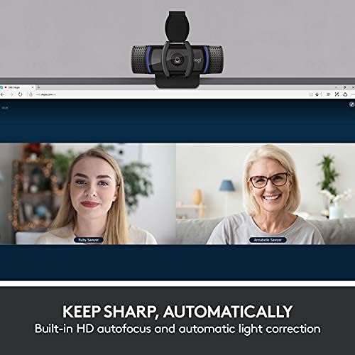 Logitech C920e HD 1080p Mic-Enabled Webcam, for Zoom, Microsoft Teams - Black - Like New