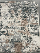 GENERIC LIVING ROOM AREA RUG 5FT X 7FT - GREEN/WHITE/BROWN - Like New