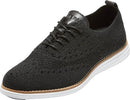COLE HAAN WOMEN'S ORIGINAL GRAND STITCHLITE OXFORD BLACK KNIT SIZE 9 BLACK/WHITE - Like New