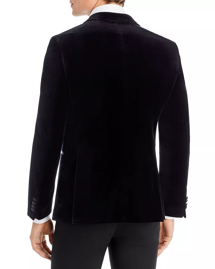 BOSS HUTSON VELVET SLIM FIT DINNER JACKET 42R - BLACK - Brand New