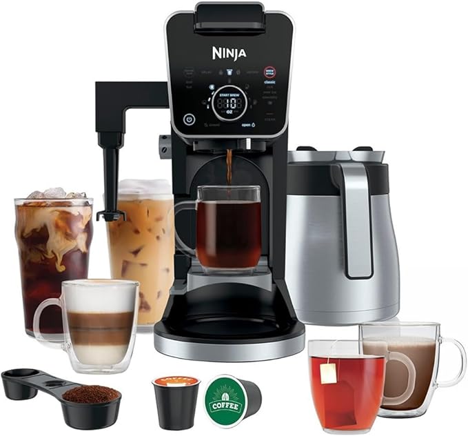 Ninja CFP305 DualBrew Pro 12-Cup Drip Coffee Maker Thermal Carafe - Black/Silver Like New