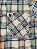 BLACK HORSE MEN'S S/S WOVEN PLAID SHIRT - MENS SMALL - MULTICOLOR WOVEN PLAID - Brand New