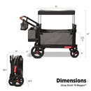 RADIO FLYER ATLAS STROLL ’N WAGON 3-IN-1 PUSH OR PULL VERSATILITY 3976 - GRAY - Like New